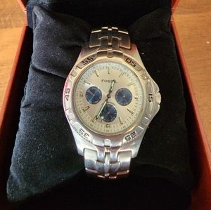 Vintage Blue Chronograph Fossil Watch